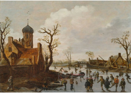 A-8373 Jan Van Goyen - Zimní krajina s bruslaři