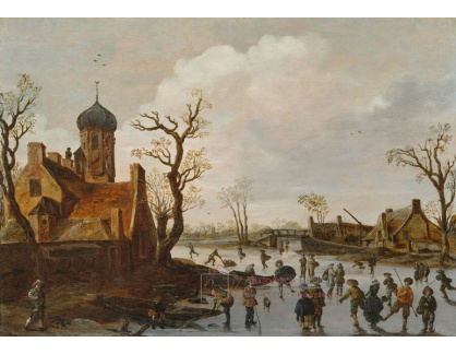 A-8373 Jan Van Goyen - Zimní krajina s bruslaři