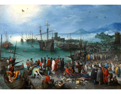 DDSO-3683 Jan Brueghel - Přístavní scéna s vyplutím z Caesarea