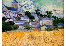 VR2-56 Vincent van Gogh - Pohled na Auvers s kostelem