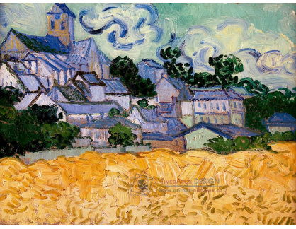 VR2-56 Vincent van Gogh - Pohled na Auvers s kostelem