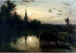 KO IV-148 Johan Barthold Jongkind - Overschie za měsíčního svitu