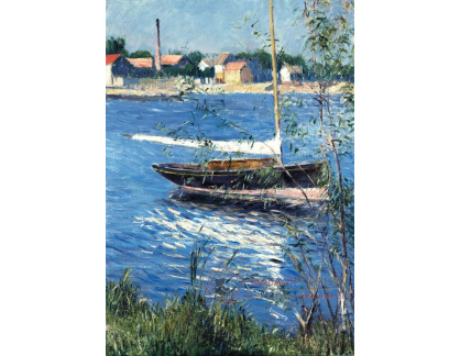 A-4823 Gustave Caillebotte - Loď kotvící na Seině v Argenteuil