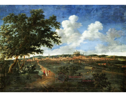 DDSO-4321 Willem van Bemmel - Panoramatický výhled na Norimberk s jezdci v popředí