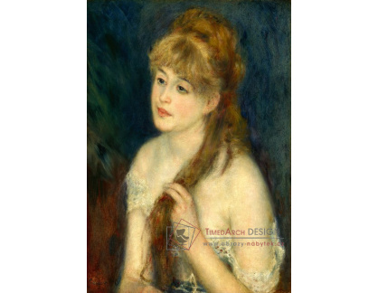 D-8043 Pierre-Auguste Renoir - Mladá žena spletající vlasy