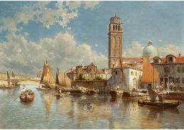 D-6654 Jacques Carabain - Pohled na Benátky se San Pietro di Castello