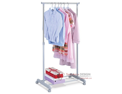 ABD-1209 GREY, stojan na šaty, šedá / chrom