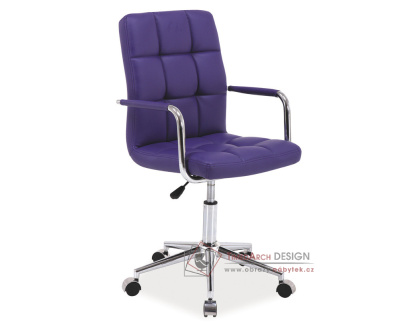 Q-022, kancelářská židle, ekokůže fialová