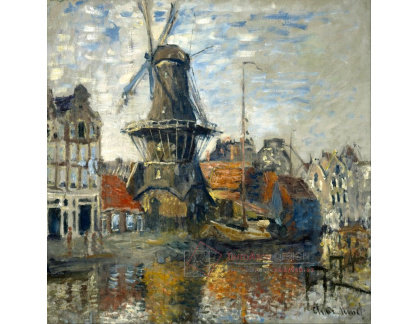 VCM 121 Claude Monet - Větrný mlýn na Onbekende Gracht v Amsterdamu