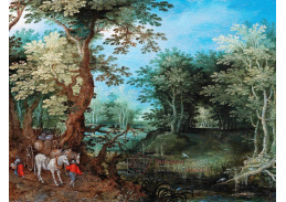 DDSO-737 Jan Brueghel - Lesní krajina s koňským spřežením na cestě