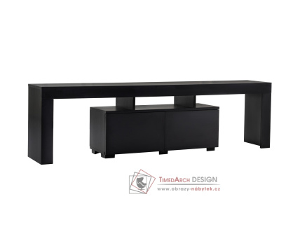 ENCLAVE, televizní stolek 2-dveřový, černá
