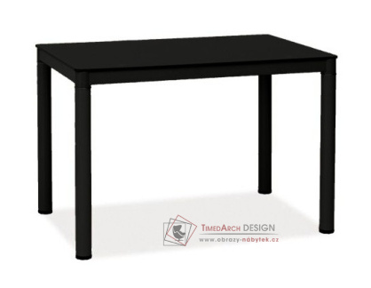 GALANT 100x60, jídelní stůl, černá / černé sklo