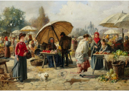 A-8333 Franz von Persoglia - Naschmarkt ve Vídni před Karlskirche