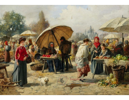 A-8333 Franz von Persoglia - Naschmarkt ve Vídni před Karlskirche