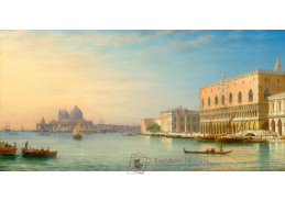 D-6548 Carl Morgenstern - Benátky s výhledem na Dožecí palác a Santa Maria della Salute