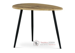 AF-3011 OAK, konferenční stolek 60x40cm, černá / dub divoký