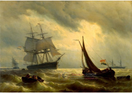 VL49 Louis Johan H. Meyer - Fregata a rybářské lodě u pobřeží