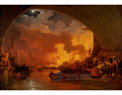 SO XIV-12 Philipp James de Loutherbourg - Požár Londýna