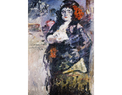 KO II-341 Lovis Corinth - Portrét Charlotte Berend-Corinth ve španělských šatech