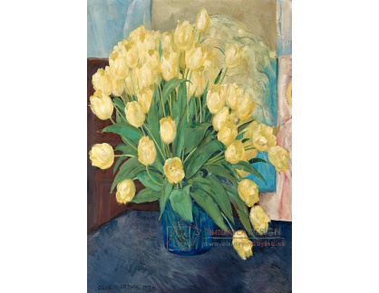 KO V-24 Olle Hjortzberg - Zátiší se žlutými tulipány