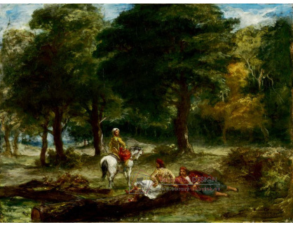 D-8141 Eugene Delacroix - Řecká jízda odpočívající v lese