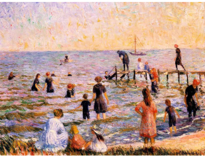 VU146 William Glackens - Koupání v Bellport