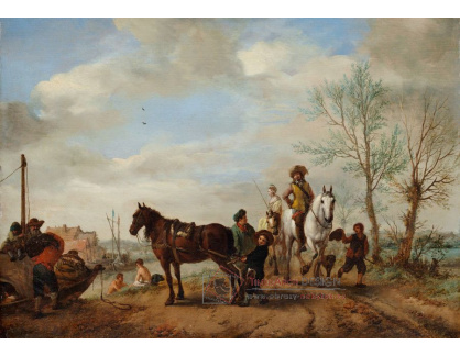 DDSO-2213 Philips Wouwerman - Muž se ženou na koních