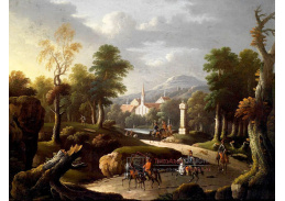 SO XII-233 Johann Georg von Bemmel - Horská krajina s jezdci