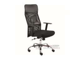 MEDEA PLUS, kancelářská židle, látka mesch černá / ekokůže černá