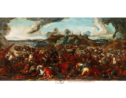 D-9888 Pieter Hofmans - Bitevní scéna během tureckého obléhání Vídně