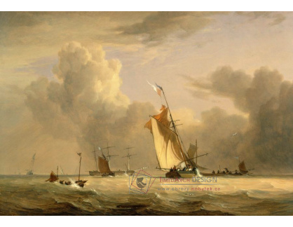 SO IX 453 Joseph Stannard - Rybářské plachetnice v silném větru