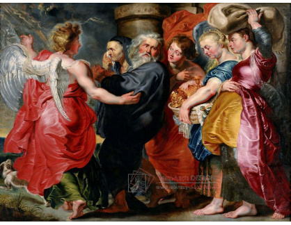 SO XII-205 Jacob Jordaens - Útěk Lota a jeho rodiny ze Sodomy