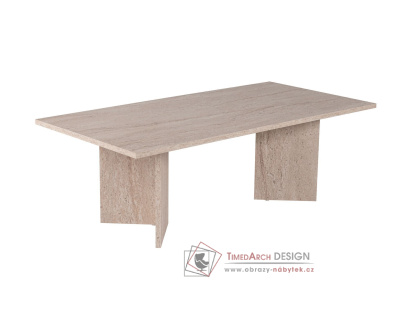 SABIN, konferenční stolek 119x60cm, traventin