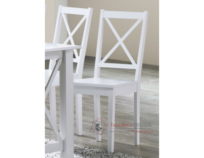 STILO, jídelní židle celodřevěná, bílá
