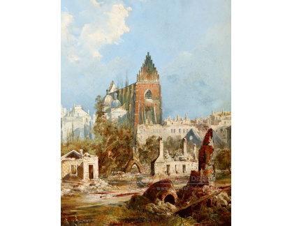 A-4498 Adam Gorczyński - Dominikánský kostel po požáru v roce 1850