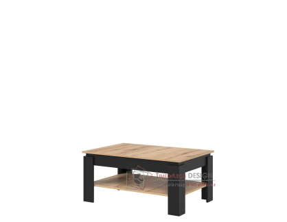 S-LINE L07, konferenční stůl 102x68cm, černá / dub evoke