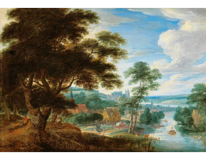 D-8921 Jan Brueghel a Philips de Momper - Široká říční krajina