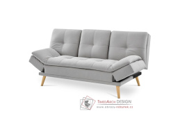 ASB-4720 SIL2 pohovka - 3-sed rozkládací, buk / látka světle šedá