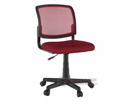 RAMIZA, kancelářská otočná židle, síťovina tmavě červená