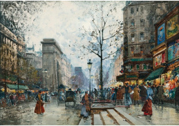 A-7358 Eugene Galien-Laloue - La Porte Saint-Denis v Paříži