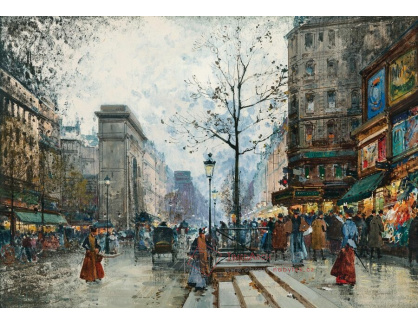 A-7358 Eugene Galien-Laloue - La Porte Saint-Denis v Paříži