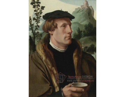 DDSO-2886 Maarten van Heemskerck - Portrét muže v plášti s kožešinou