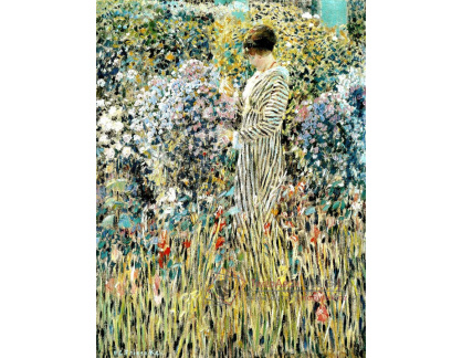 VSO1484 Frederick Carl Frieseke - Dáma v zahradě