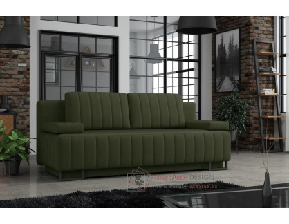 GINA, pohovka rozkládací, látka Premium Velvet 316 tmavě zelená