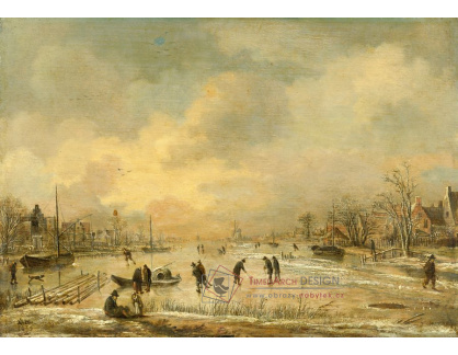 A-1883 Aert van der Neer - Zimní krajina s domy