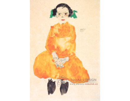 VES 110 Egon Schiele - Dívka v okrových šatech