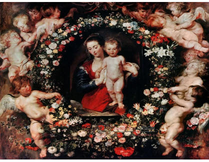 BRG-246 Jan Brueghel a Peter Paul Rubens - Madonna v girlandě květin