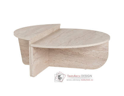 ORION, konferenční stolek 90x60cm, traventin