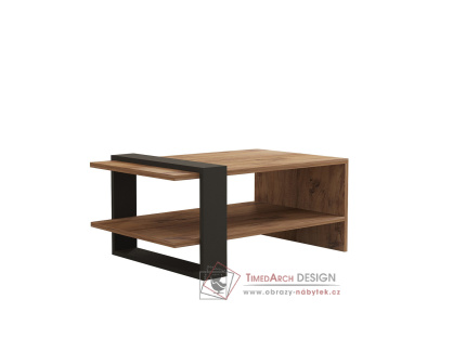 OVA, konferenční stolek 80x55cm, dub / antracit