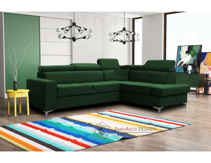 SILK, sedací souprava - pravá, látka Fresh 13 zelená